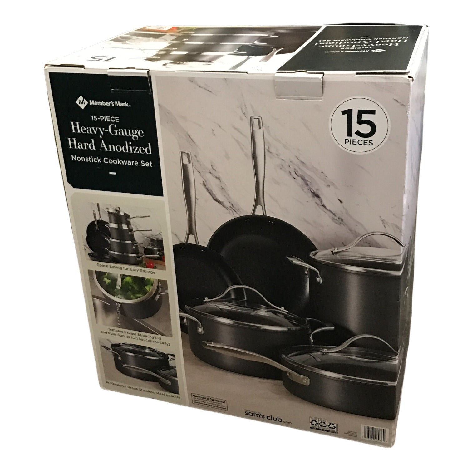 Member's Mark 15-Piece Hard Anodized Aluminum Cookware Set - Sam's Club