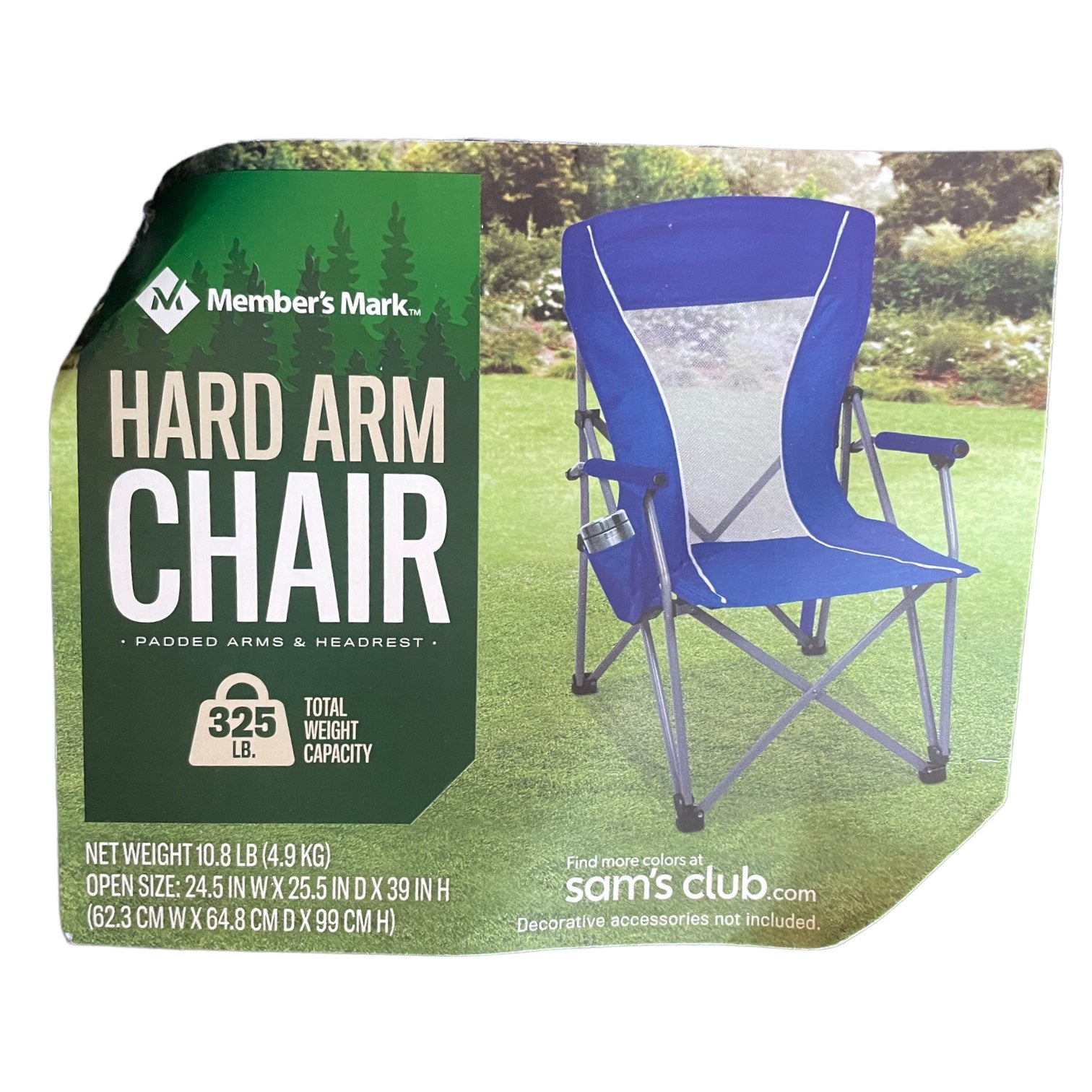 Member's Mark Collapsible Adult Hard Arm Chair with Carrying Bag Case ...