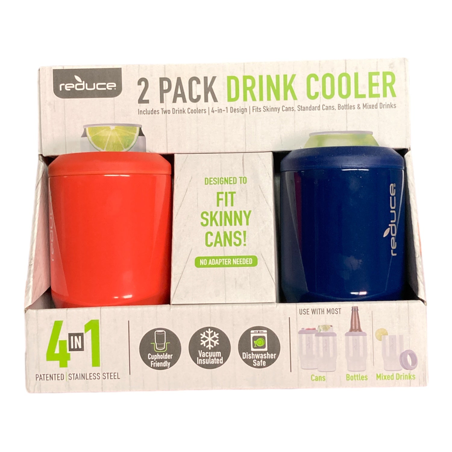 Reduce Bottle & Can Cooler, 4-pack
