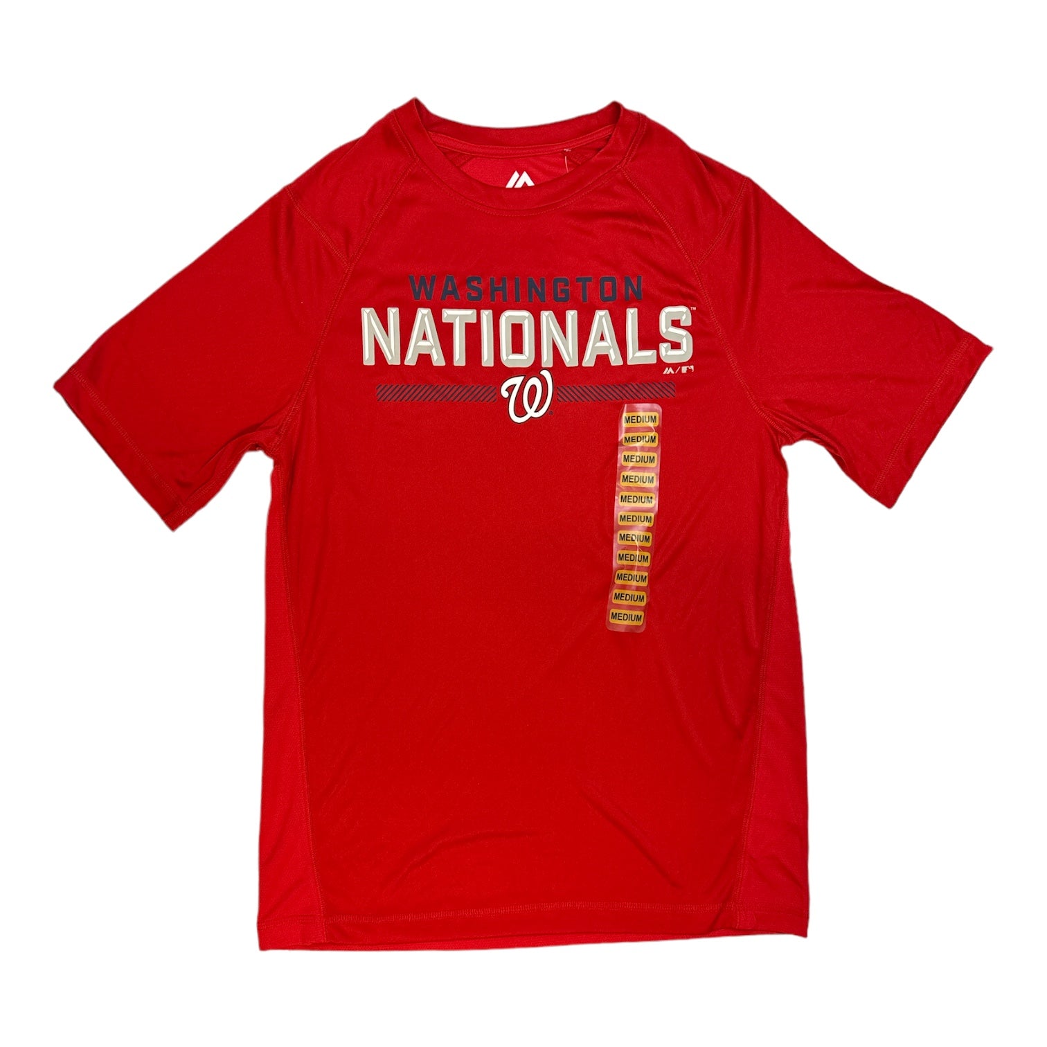 Majestic Washington Nationals Red Graphic Polyester T-Shirt Size L Baseball