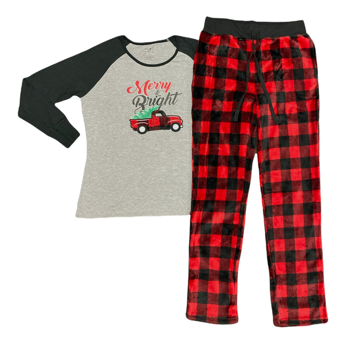 Fam Jam Women's Matching Family Holiday 2 Piece Pajama Set