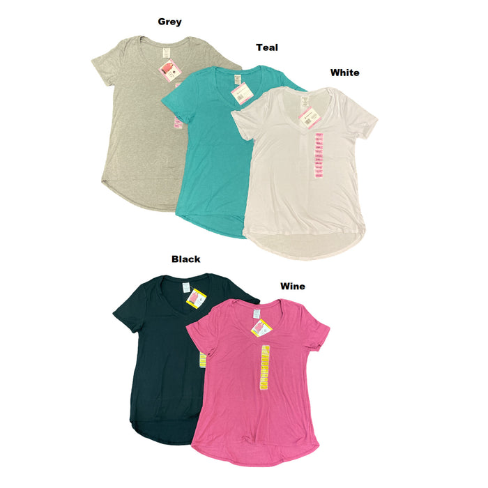 Member's Mark Women's Soft V-Neck Short Sleeve Everyday Tunic T-Shirt