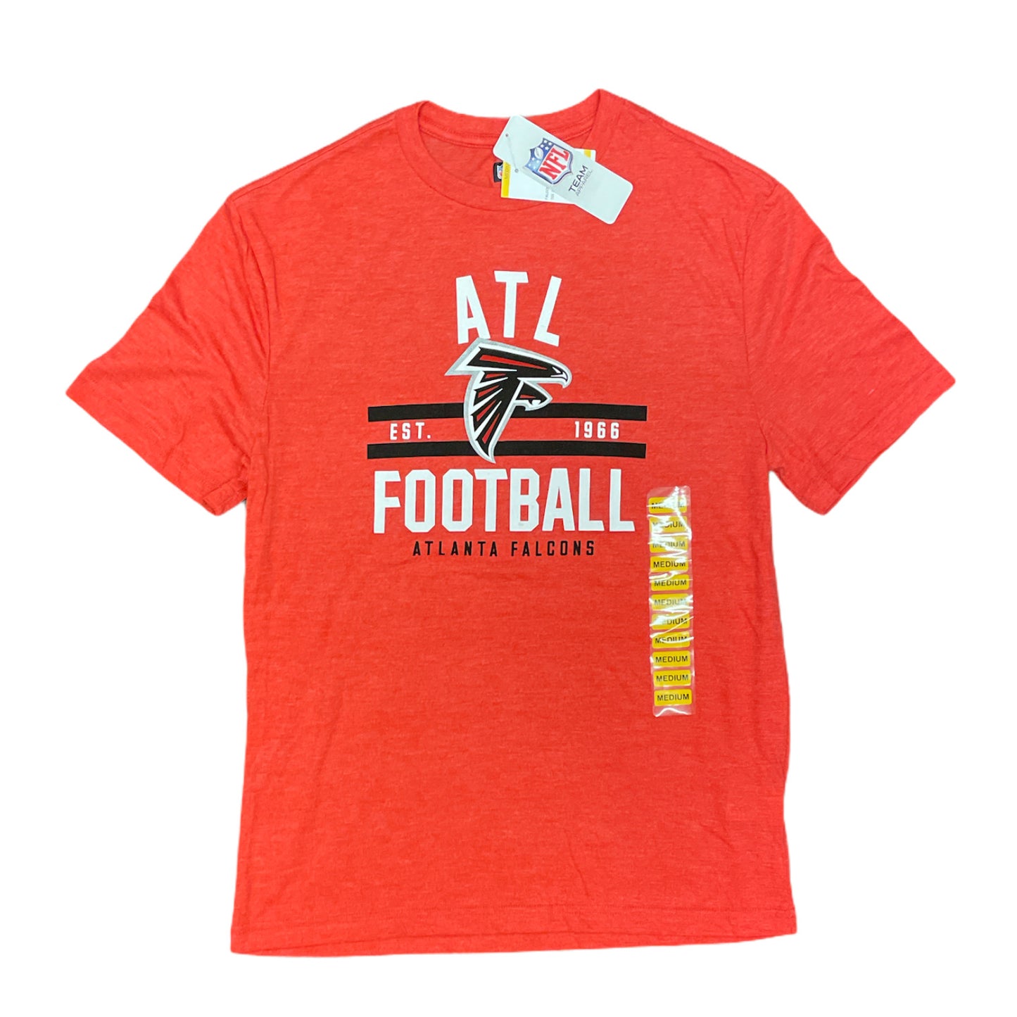 NFL Team Apparel Men's Atlanta Falcons Football Crew Neck Short Sleeve T-Shirt