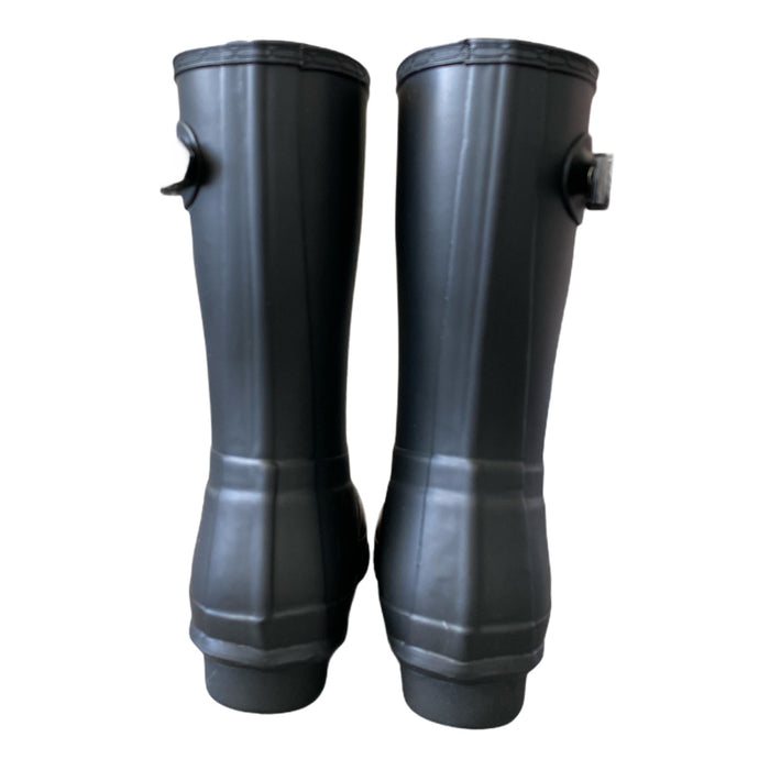 Hunter Women's Original Short Waterproof Rubber Rain Boots, Black, Size 8