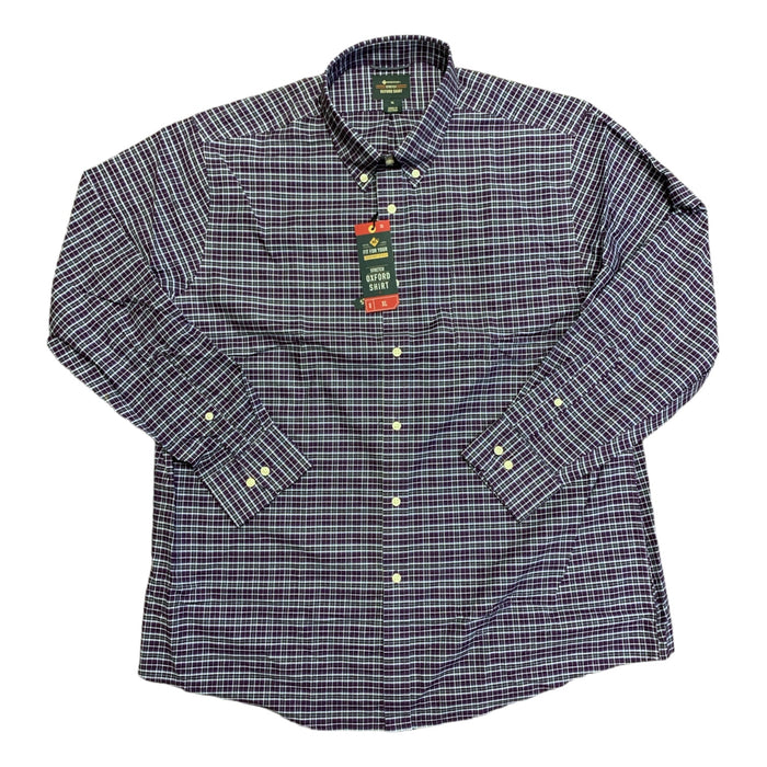 Member's Mark Men's Long Sleeve Stretch Button Up Collared Oxford Shirt