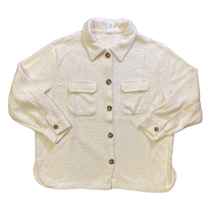 Member's Mark Women's Relaxed Fit Ultra-Soft Plush Button-Down Shacket