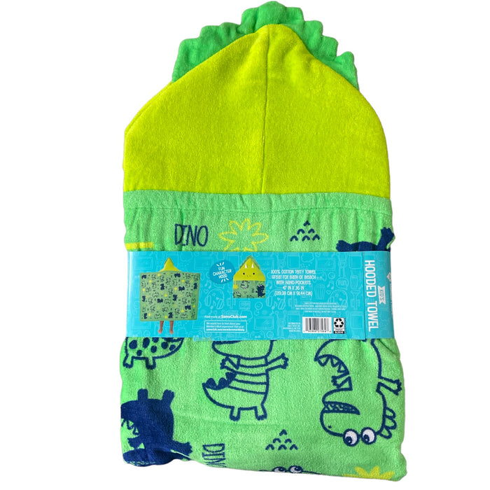 Members Mark Kids Hooded Towel, with Hand Pockets, Dino
