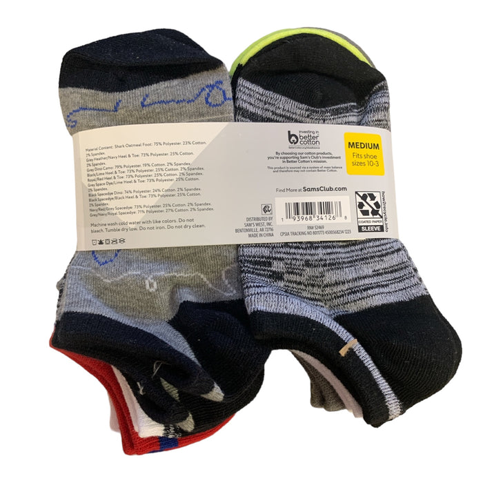 Member's Mark Boy's 10-Pack Ultra Lite Smooth Toe Seam No Show Socks