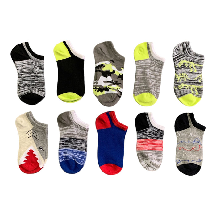 Member's Mark Boy's 10-Pack Ultra Lite Smooth Toe Seam No Show Socks