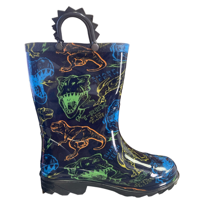 Member's Mark Boys Waterproof Light Up Easy Pull-On Rain Boots