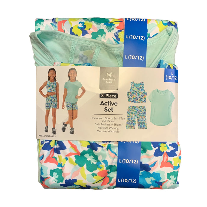 Member's Mark Youth Girl's Moisture Wicking 3 Piece Active Set