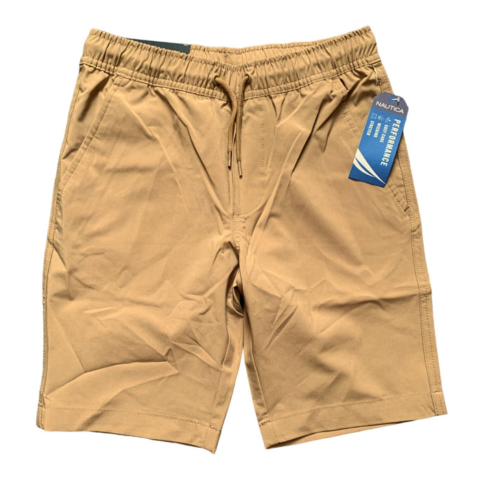 Nautica Youth Boy's Stretch Elastic Waist Moisture Wicking School Uniform Shorts