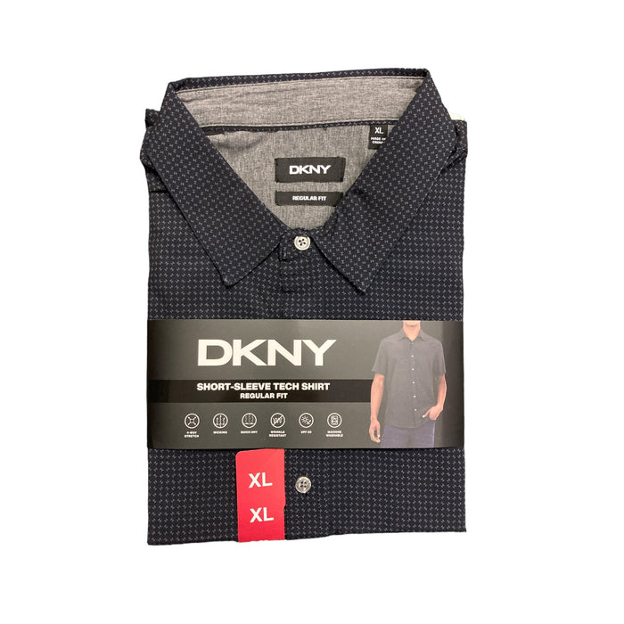 DKNY Men's Short Sleeve Quick Dry Regular Fit Tech Shirt