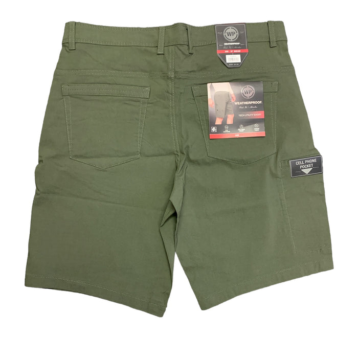 Weatherproof Mens Flex Waistband Tech Utility Short, W4S608SC