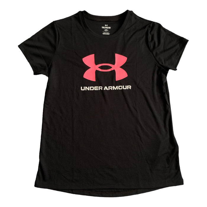 Under Armour Youth Girls Print Fill Big Logo Short Sleeve Crewneck Tee, 1377016