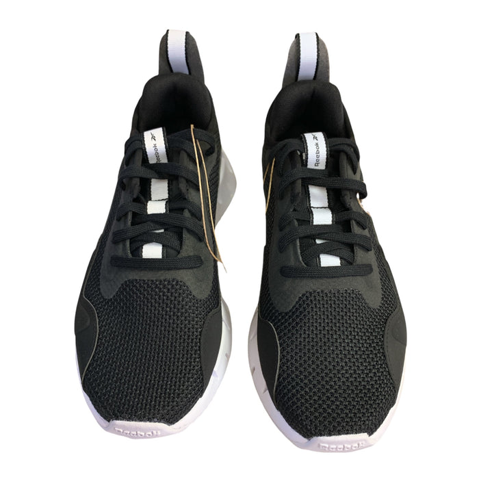 Reebok Womens Zig Dynamica CL Lightweight Lace Up Running Shoe, Black/White, 9