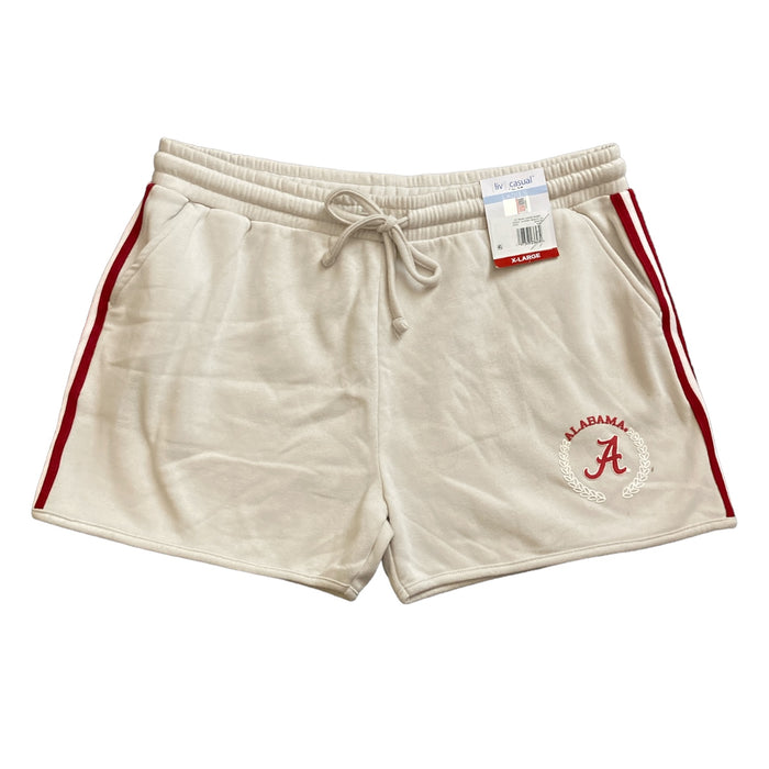 Liv Casual Ladies Soft NCAA Team Logo Drawstring Elastic Waist Shorts, SKN0130