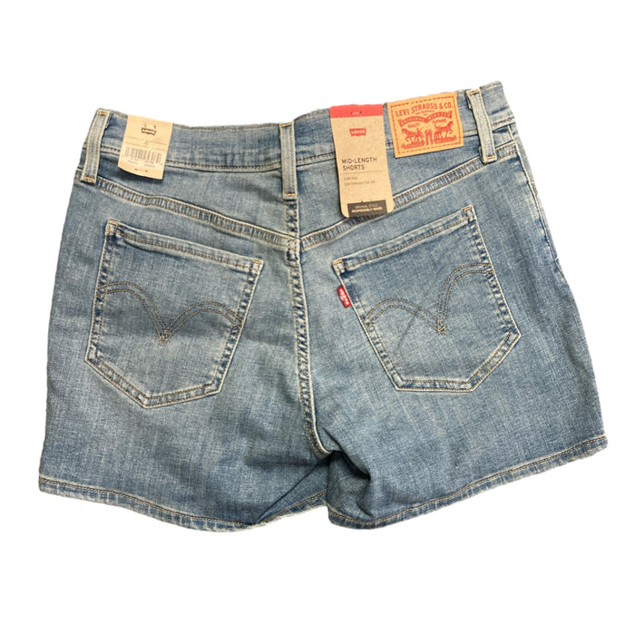 Levi Strauss Women's Mid Rise Mid Length Slim Hip Denim Short