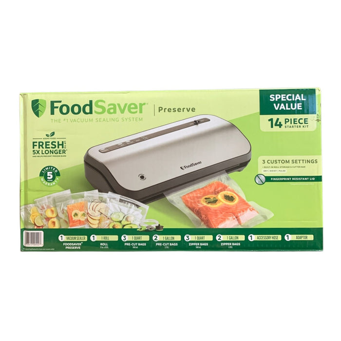 FoodSaver Preserve Vacuum Sealer 14-Piece Starter Kit, Model Vs2270