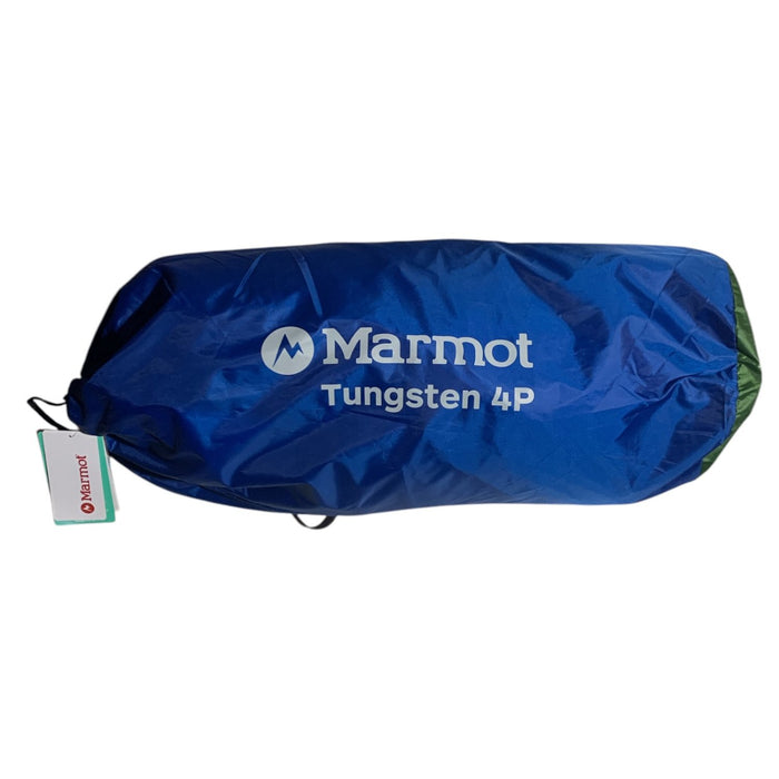 Marmot Tungsten Four Person Camping Tent with Footprint, Foliage/Dark Azure