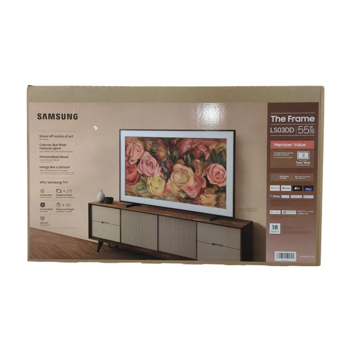 SAMSUNG 55" Class The Frame 4K QLED Smart TV, QN55LS03DDFXZA