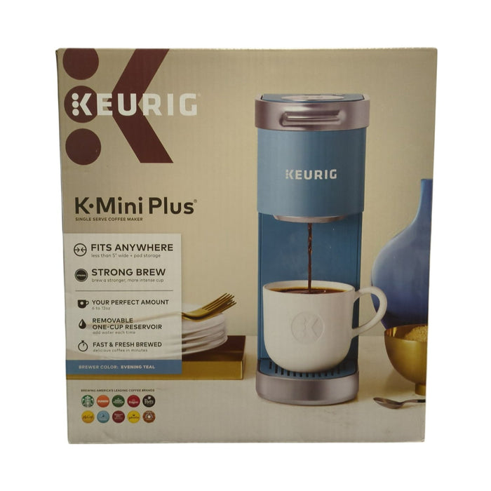 Keurig K-Mini Plus Single Serve K-Cup Pod Coffee Maker, with 6-12oz Brew, Aqua