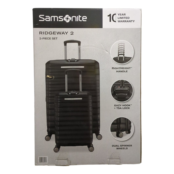Samsonite Ridgeway II 2-Piece Polycarbonate Spinner Luggage Set, Black