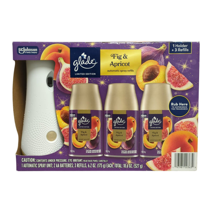 Glade Automatic Spray Air Freshener, Fig & Apricot, 1 Device + 3 refills