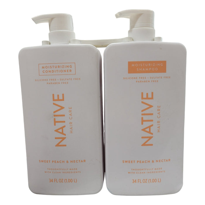 Native Sweet Peach & Nectar Shampoo & Conditioner, 34 Fl. Oz. - Pack Of 2