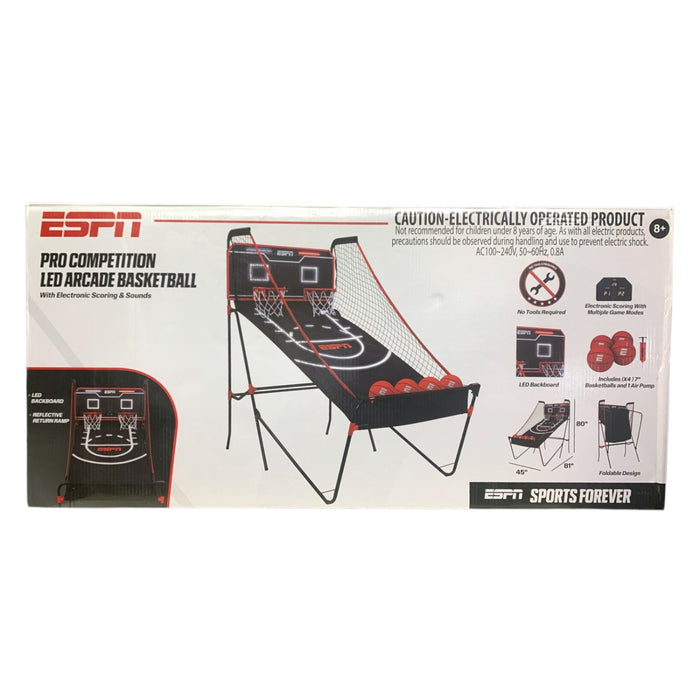 ESPN Pro Competition LED Arcade Basketball Game, 2-Player with Sounds and Scores