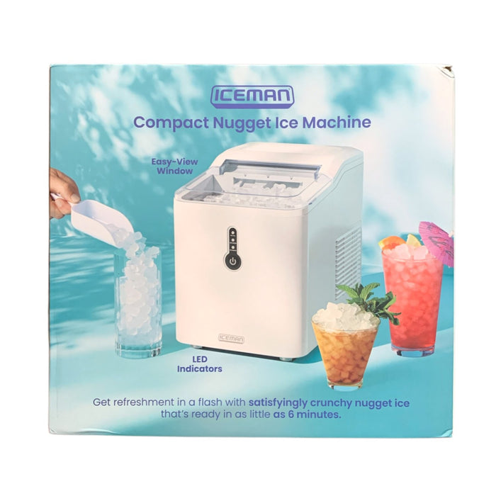 ICEMAN by Chefman Compact Nugget Ice Machine, 26lb Daily Production, White