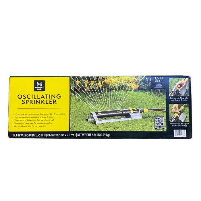 Member's Mark Oscillating Lawn Sprinkler, Up to 3500 Sq Ft