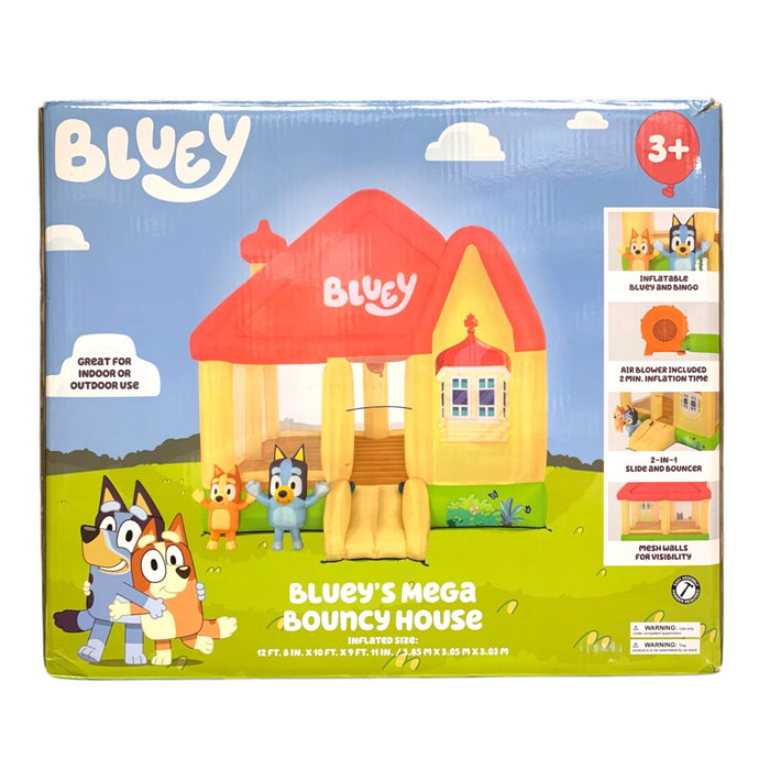Bestway Officially Licensed Bluey's Mega Bouncy House Inflatable with Slide, 3+