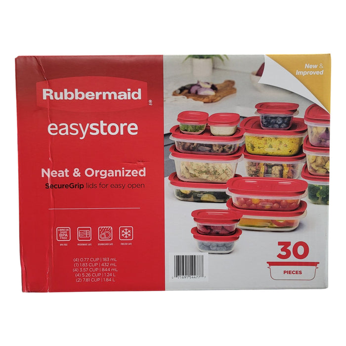Rubbermaid EasyStore Containers with Lids, 30-Piece Set