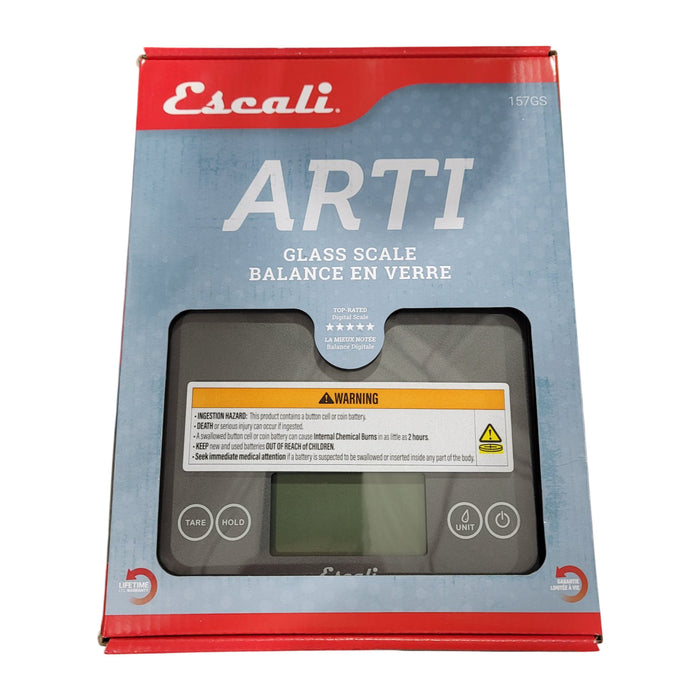 Escali Arti Glass Food Scale Digital Countertop Kitchen, Baking and Cooking