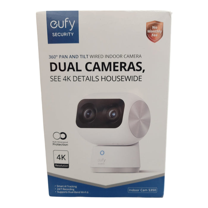 eufy S350 Wired Indoor 4K 360° Pan-Tilt Indoor Security Camera