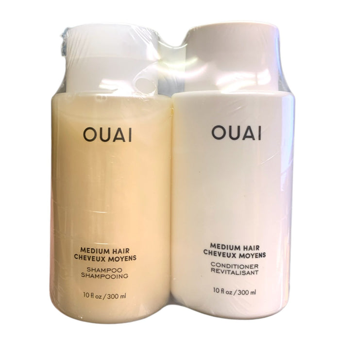 Ouai Medium Hair Shampoo and Conditioner Set, 2 Pack, 10 Fl. Oz. (300 ml) Each