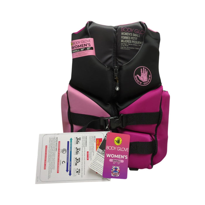 Body Glove Women's USCG Approved Segmented PFD Life Jacket, Pink/Black, S