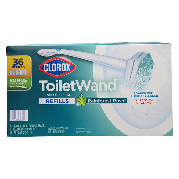 Clorox ToiletWand Disposable Cleaning System with Bonus Handle, Rainforest