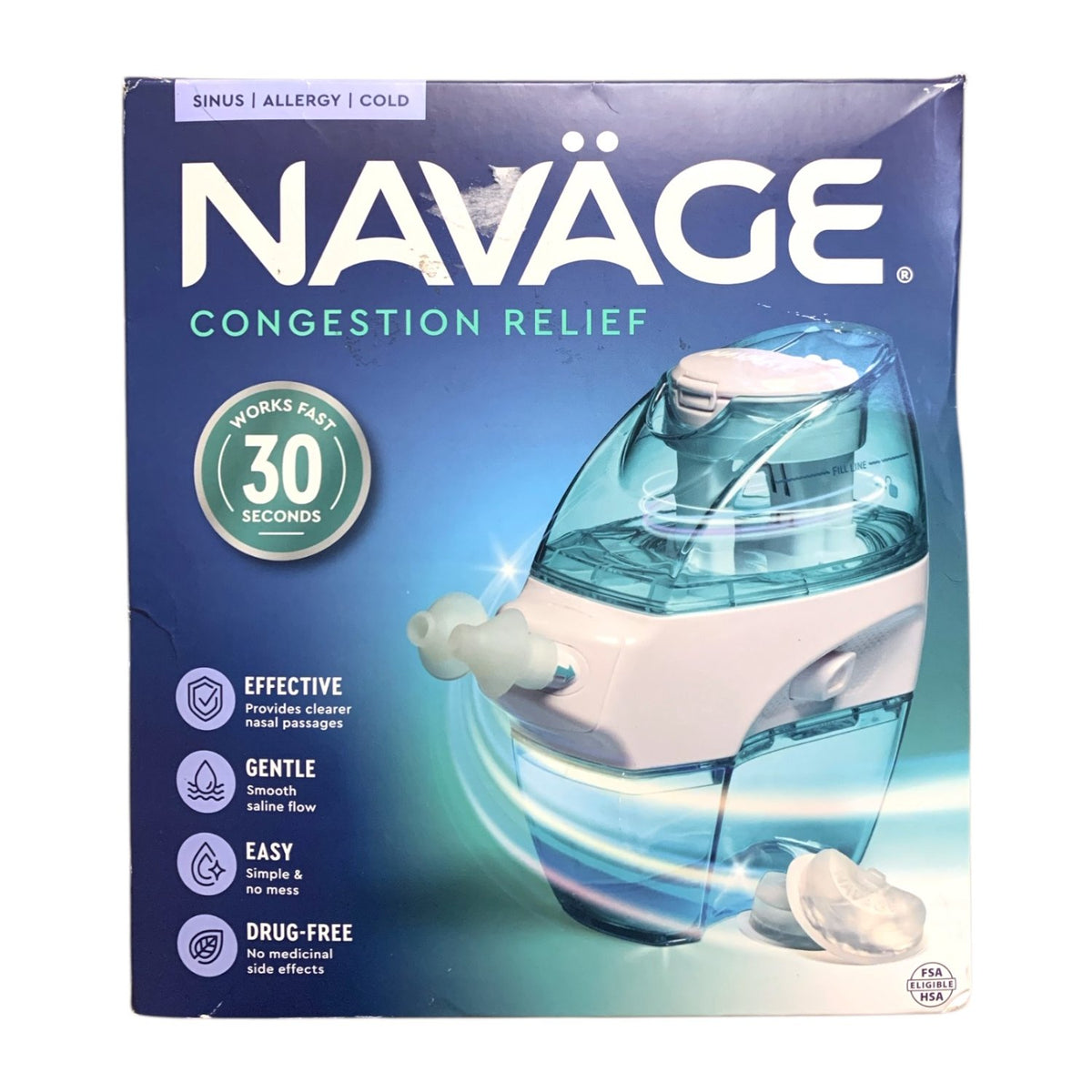 Navage Congestion Relief Saline Nasal Irrigation Device, Multi-User Bu ...