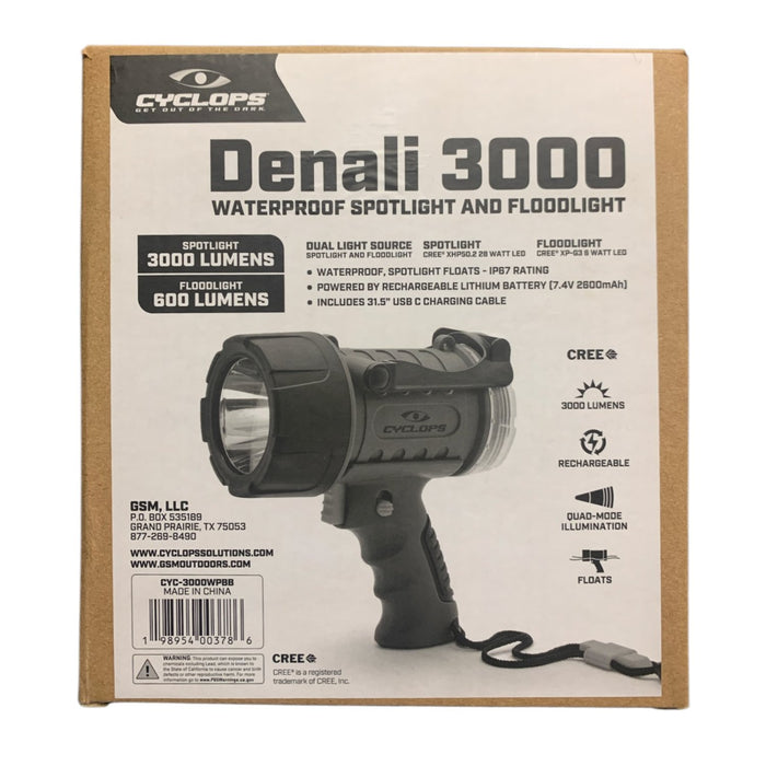 Denali 3000 Waterproof Spotlight and Floodlight