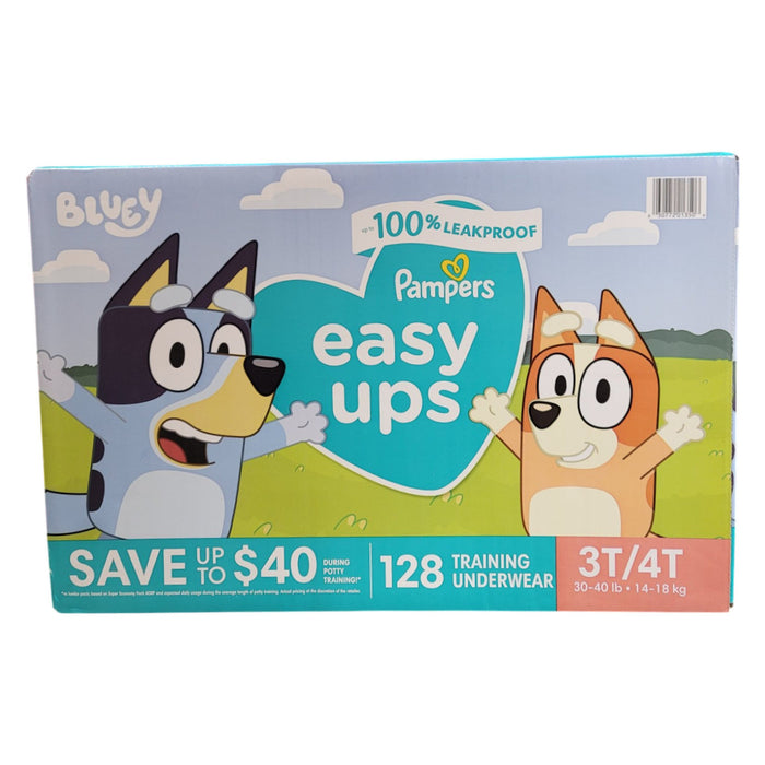 Pampers Easy Ups Training Pants Underwear, Bluey, Size 3T/4T