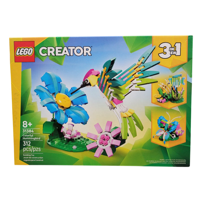 LEGO Creator 3 in1 Wild Animals: Colorful Hummingbird, 31384 (312 Pieces)