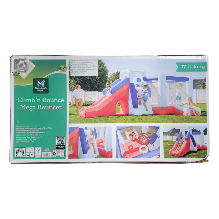 Member's Mark Climb 'n Bounce Mega Bouncer Inflatable, Red & Blue