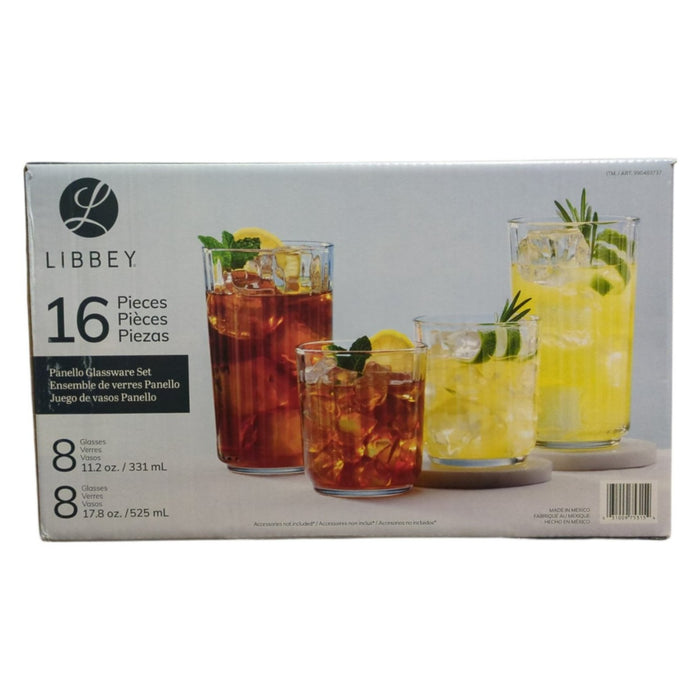 Libbey Panello 16-Piece Glass Drinkware Set