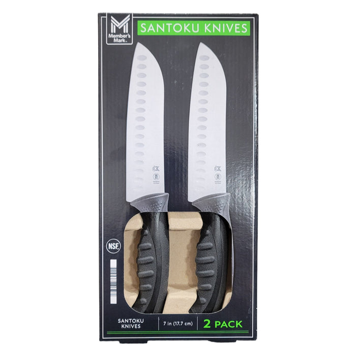 Member's Mark 7" Non-Slip Handle Santoku Slicing Knife, 2 pk.