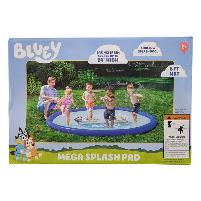 Bluey 8 Foot Outdoor Splash Pad with Sprinkler Rim