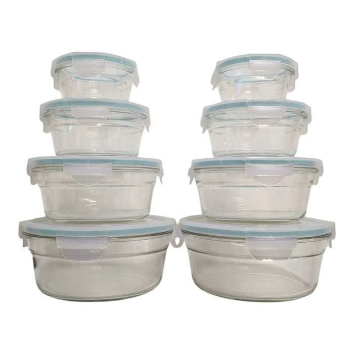 Member's Mark 16-Piece Round Shape Glass Food Storage Container Set by Glasslock