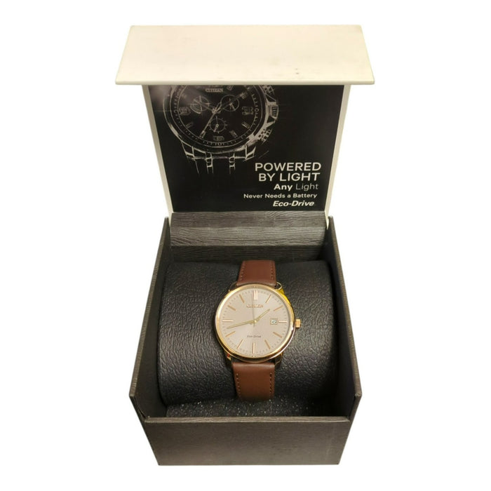 Citizen Eco Drive Dress Classic Watch with Leather Strap 40mm, BM7593-09X