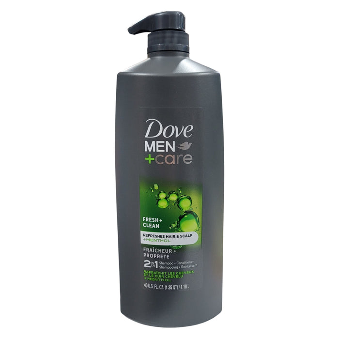 Dove Men+Care Fresh and Clean 2-in-1 Shampoo & Conditioner, 40 fl. oz.